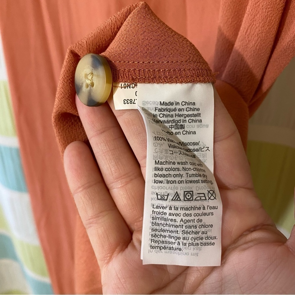 NWT Madewell V-Neck Side Button Easy Shift Dress Sz 2X - Picture 6 of 9